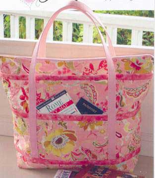 Quilted Travelers Tote Pattern - Click Image to Close