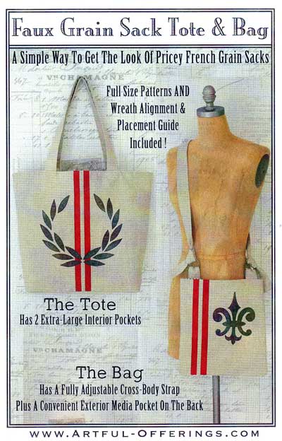 Faux Grain Sack Tote & Bag Pattern - Click Image to Close