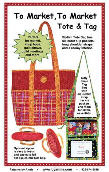 To Market, To Market Tote and Tag Pattern - Click Image to Close