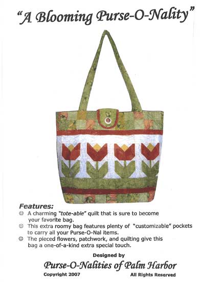 A Blooming Purse-O-Nality Tote Bag Pattern * - Click Image to Close