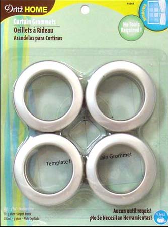 Large Grommets in Brushed Silver - Click Image to Close