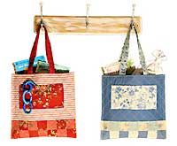 Blue Skies and Rosy Cheeks Tag-A-Long Quilt and Mini Tote