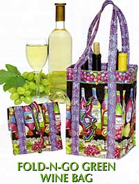 Fold-N-Go Green Wine Bag Pattern