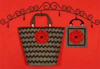 Zany Zinnia Handbags Pattern in WoolFelt