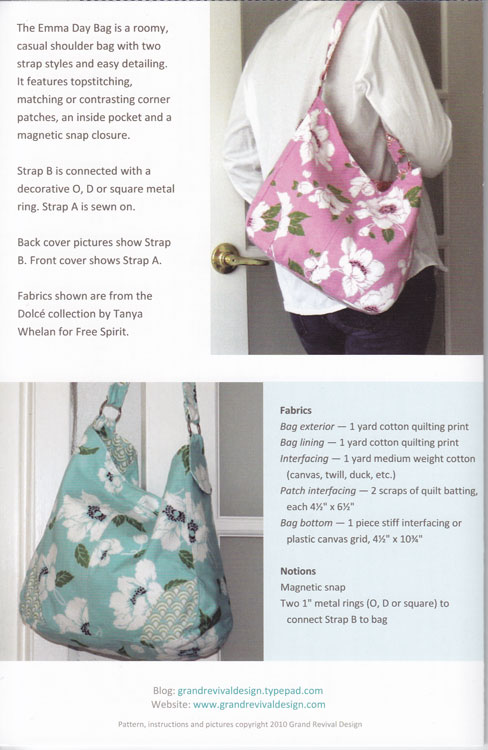 Emma Day Bag Pattern *