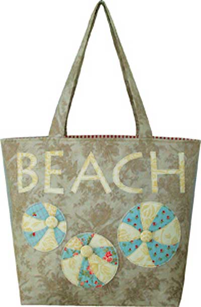 Vintage Beach Tote Pattern - Click Image to Close