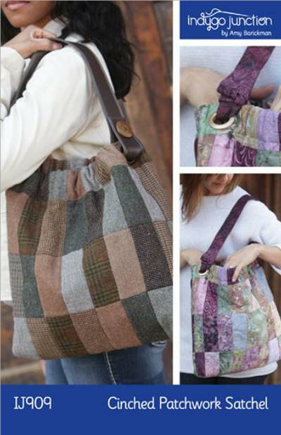 Cinched Patchwork Satchel Pattern - Click Image to Close