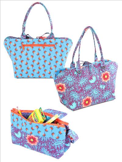 Night and Day Purse & Reversible Mini Tote Pattern - Click Image to Close