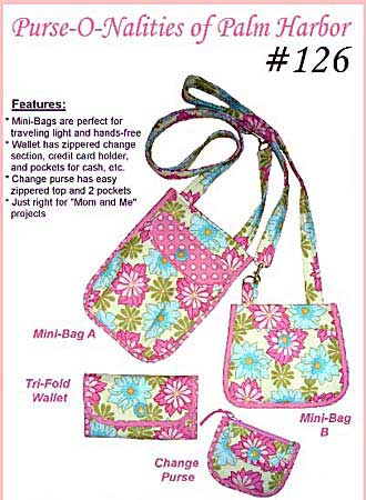 Purse-O-Nality Times 4 Mini Bags Pattern - Click Image to Close