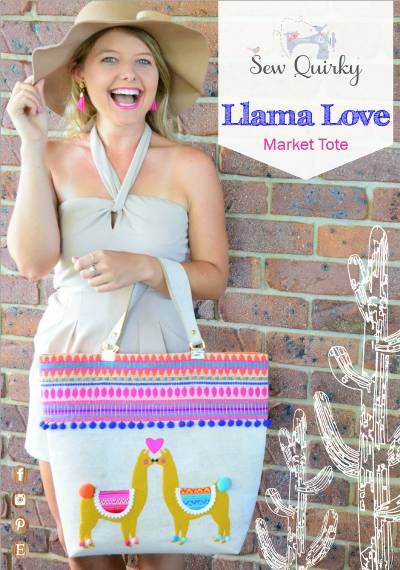 Llama Love Market Tote Pattern * - Click Image to Close