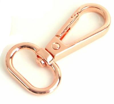 3/4" D-rings (2) + 3/4" Swivel Hook - Rose Gold - Click Image to Close