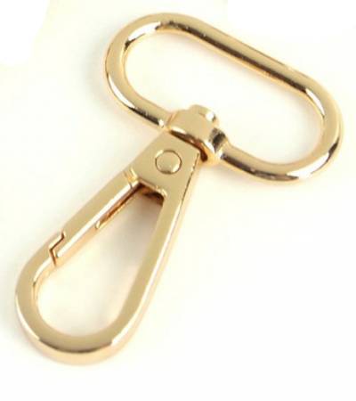 1" D-Rings & Swivel Hooks - 4 Each - GOLD - Click Image to Close