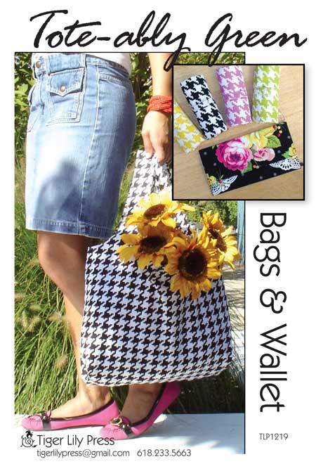 Tote-Ably Green Bag and Wallet Pattern - Click Image to Close