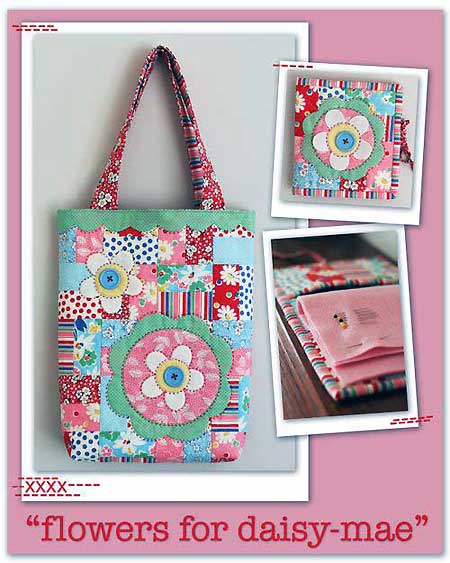 Flowers for Daisy Mae Bag Pattern - Click Image to Close