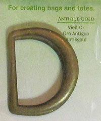 1-1/4" D-Rings - Antique Gold - 2 per package