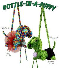 Bottle-In-A-Puppy Beverage Tote Pattern *
